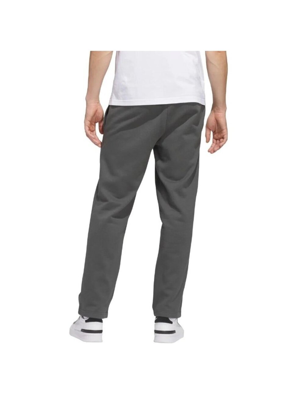 Adidas Men's XL Fleece Lined Pants Gray Lightweight Cotton Blend H1999 - Picture 2 of 10